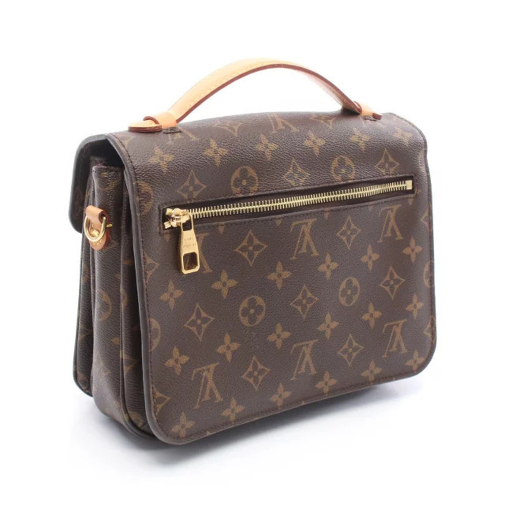 Louis Vuitton Handbag Monogram Leather Canvas Metis Pochette Brown